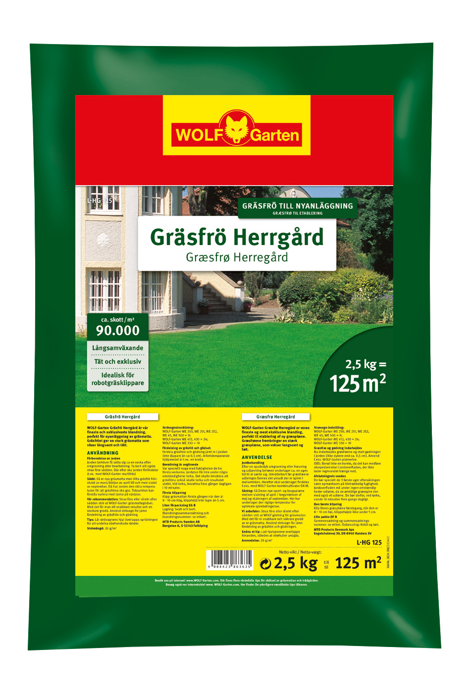 WOLF-Garten Gräsfrö Herrgård 125 kvm - 2,5 kg