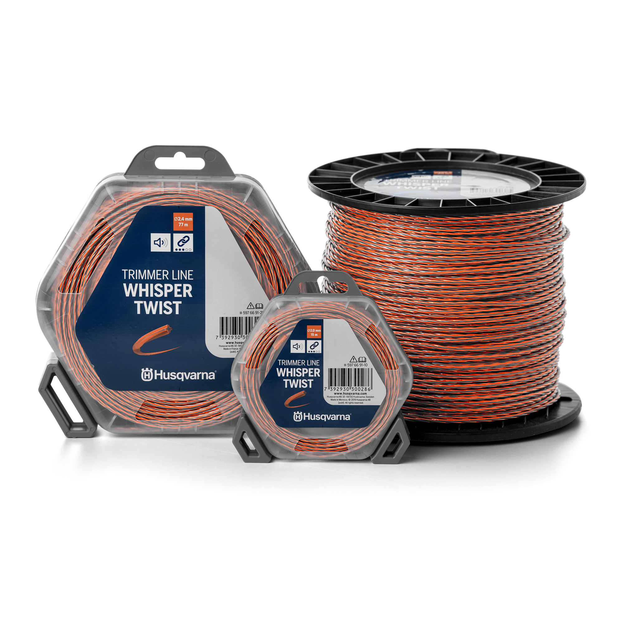 Husqvarna Trimmertråd Whisper Twist ø 2,4 mm - 210 m