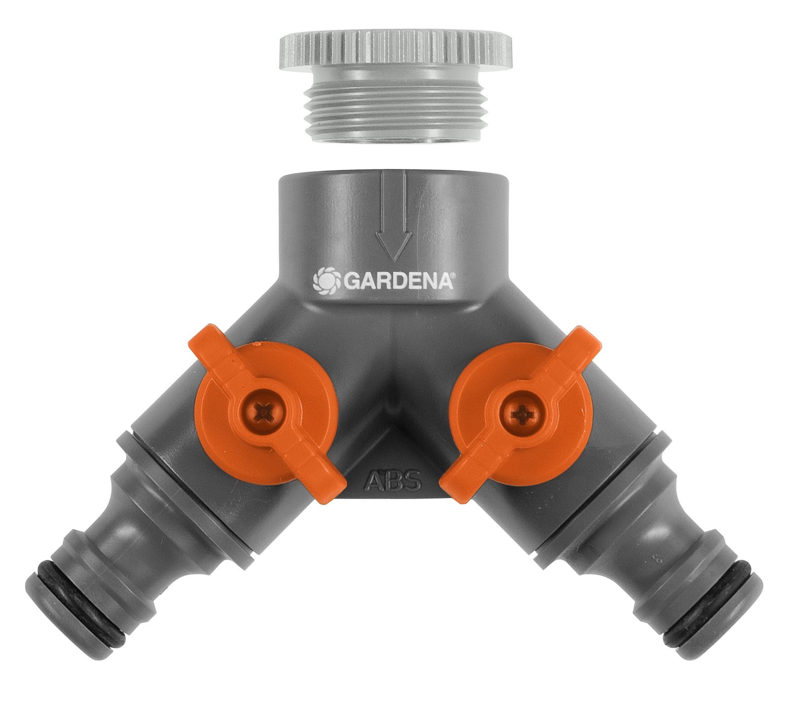 Gardena 2-Vägskran m. Adapter 1/2"-3/4"