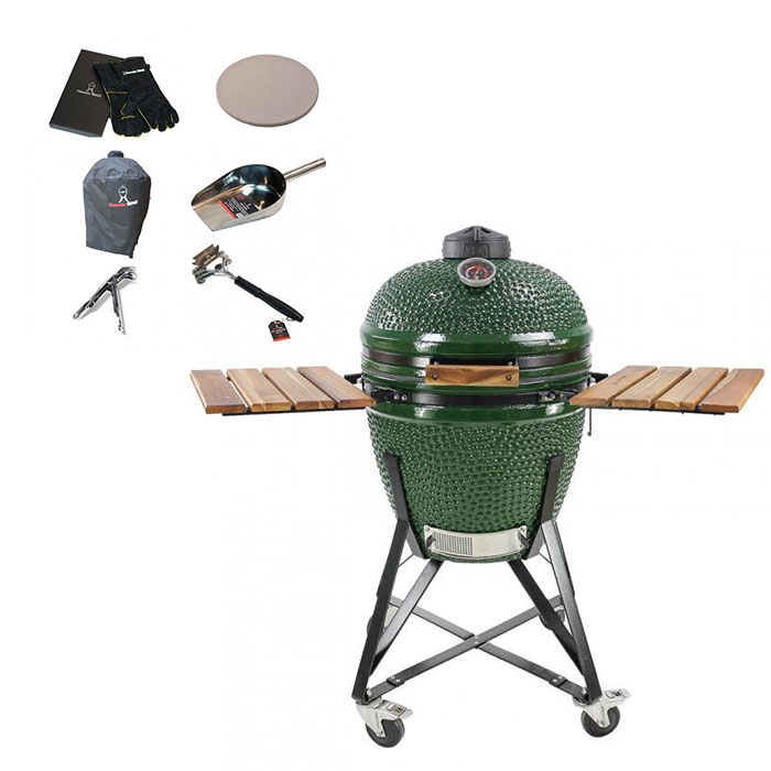 Kamado SUMO Keramisk Kolgrill Midi 21″ – Grön Ink. Tillbehörspaket