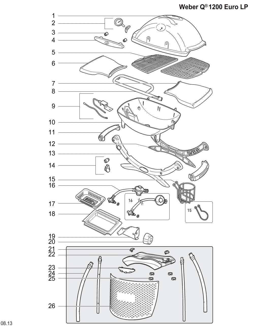 Weber® Fäste Kontrollknapp/Vred - Q1000-serie | 66541