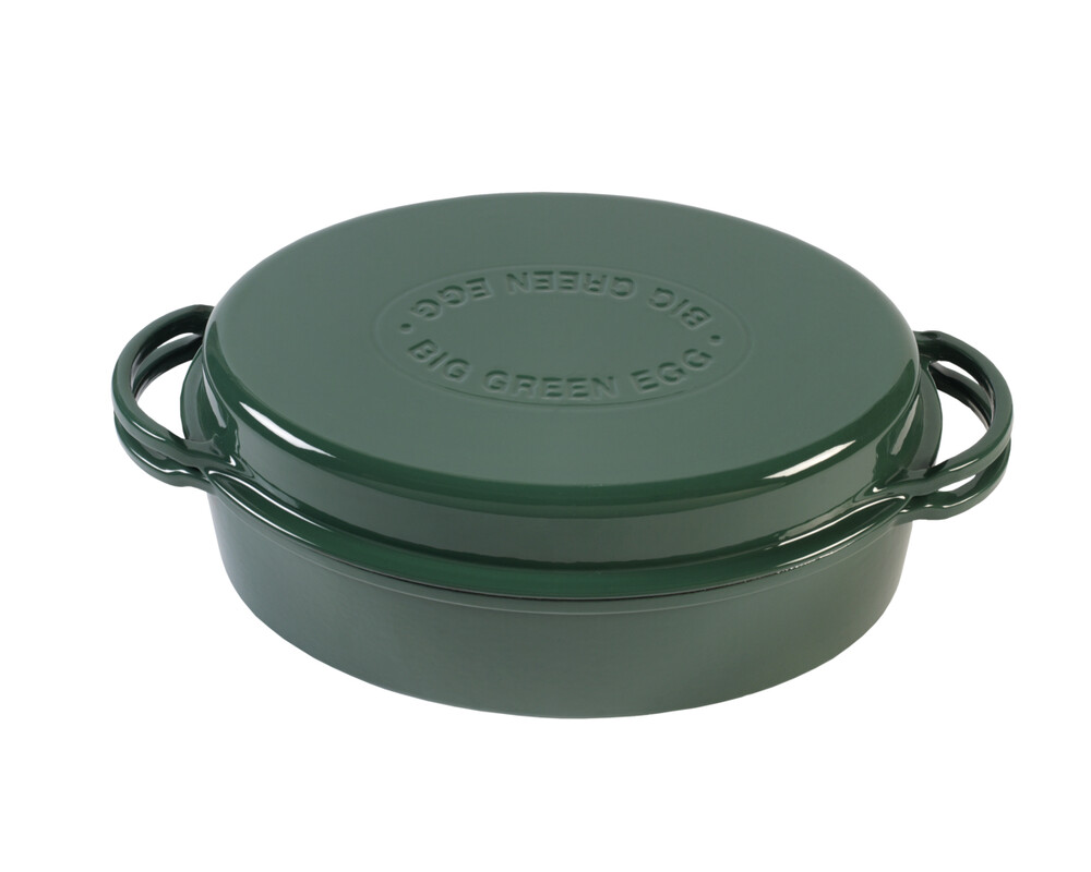 Big Green Egg Grön Oval Gjutjärnsgryta - 5,2L