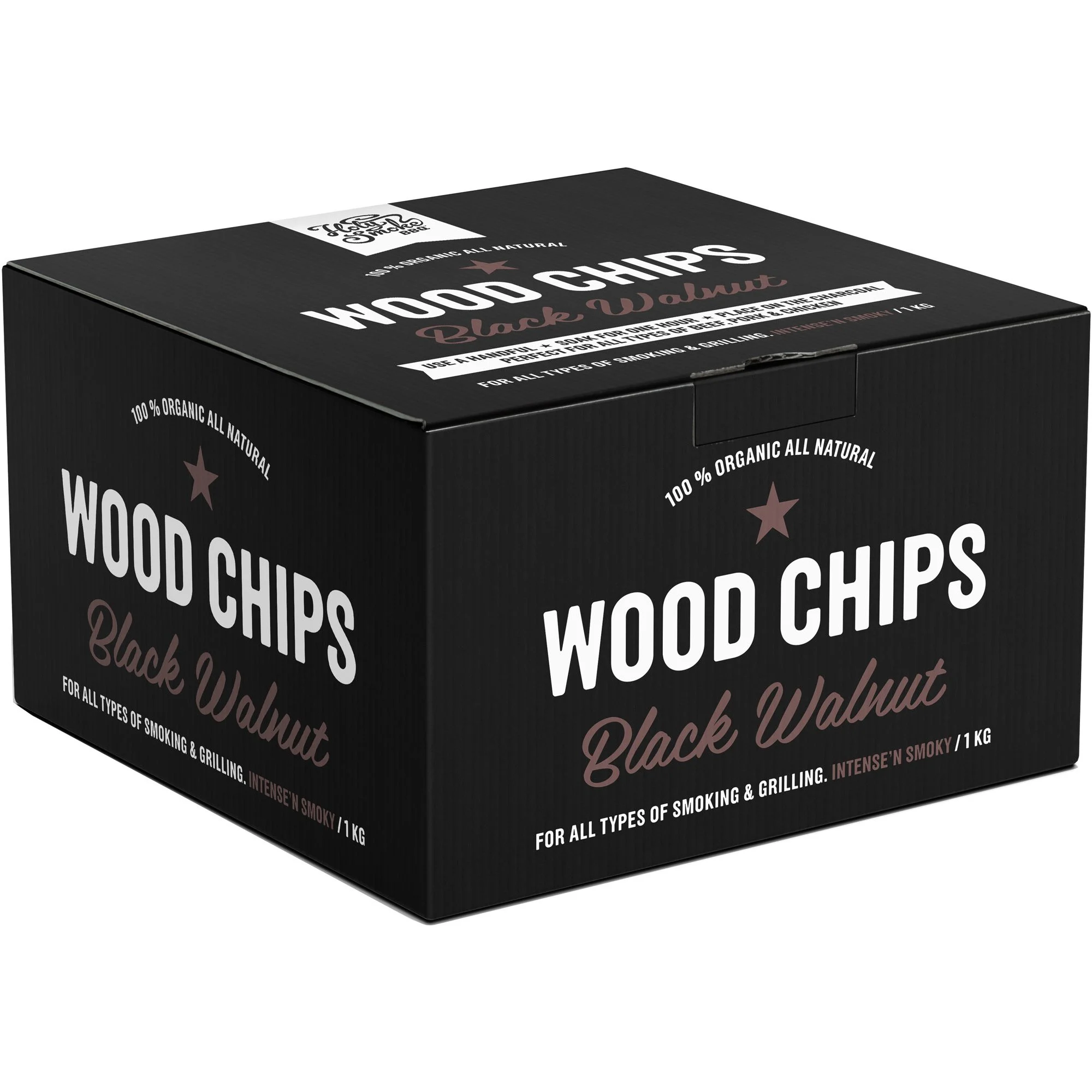 Holy Smoke BBQ Wood Chips 1 kg - Svart valnöt