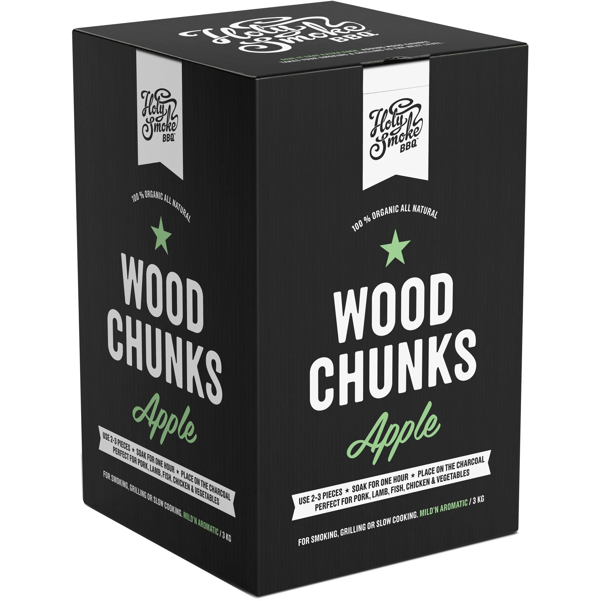 Holy Smoke BBQ Wood Chunks 3 Kg - Äpple
